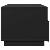 Coffee Table with LED Lights Black 90x49x40 cm - Low Angle