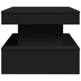 Coffee Table with LED Lights Black 90x50x40 cm - Low Angle