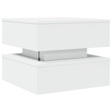 Coffee Table with LED Lights White 50x50x40 cm - Extra Image