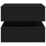 Coffee Table with LED Lights Black 50x50x40 cm