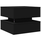 Coffee Table with LED Lights Black 50x50x40 cm - Extra Image