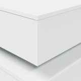 Coffee Table with LED Lights White 90x50x40 cm - Extra Image