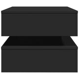 Coffee Table with LED Lights Black 90x50x40 cm - Low Angle