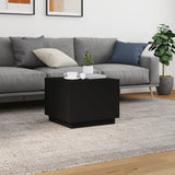 Coffee Table with LED Lights Black 50x50x40 cm - Top-Down View
