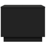 Coffee Table with LED Lights Black 50x50x40 cm - Close-Up Angle