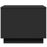 Coffee Table with LED Lights Black 50x50x40 cm - Low Angle