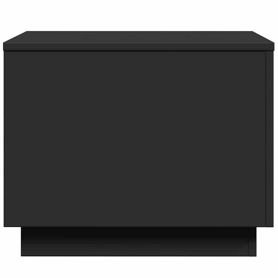 Coffee Table with LED Lights Black 50x50x40 cm