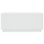 Coffee Table with LED Lights White 90x50x40 cm
