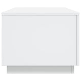 Coffee Table with LED Lights White 90x50x40 cm