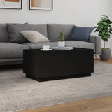 Coffee Table with LED Lights Black 90x50x40 cm - Top-Down View
