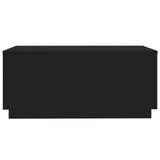 Coffee Table with LED Lights Black 90x50x40 cm