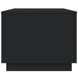 Coffee Table with LED Lights Black 90x50x40 cm