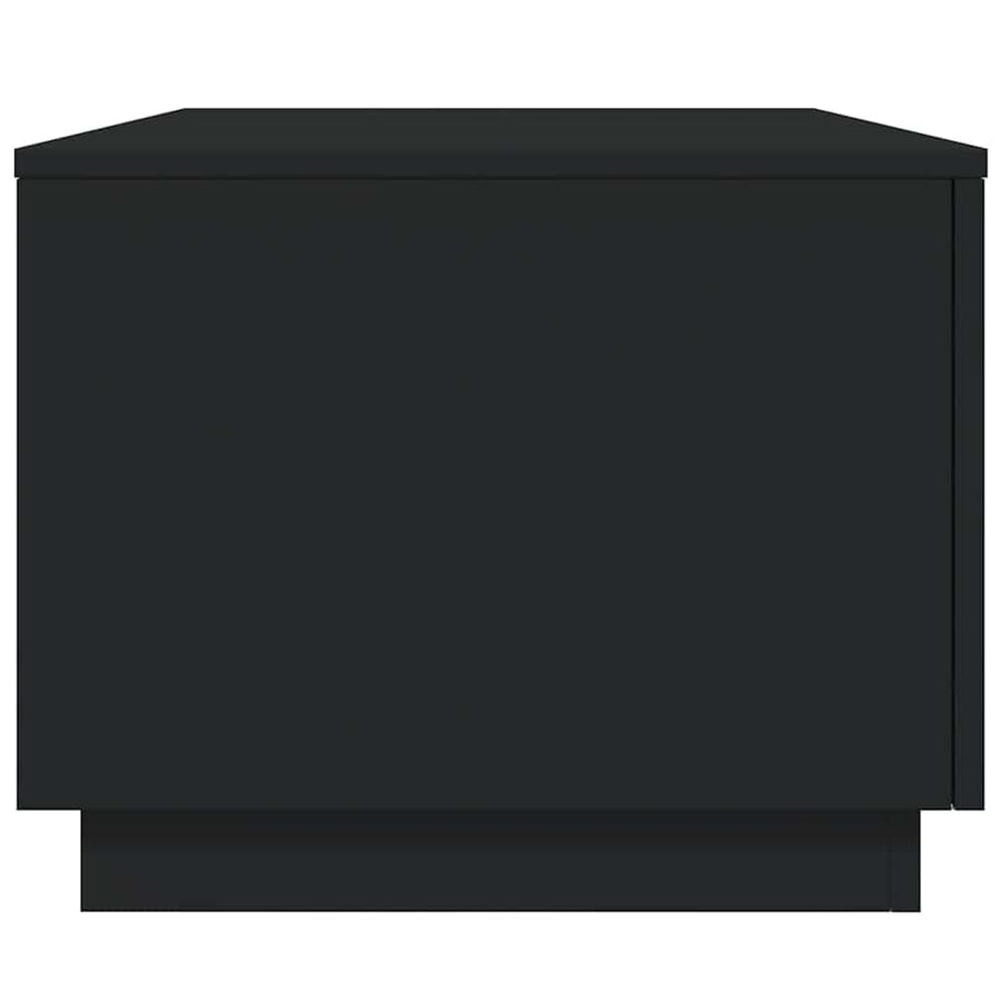Coffee Table with LED Lights Black 90x50x40 cm