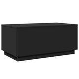 Coffee Table with LED Lights Black 90x50x40 cm - Extra Image