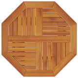 Folding Garden Table Ø60x75 cm Solid Wood Acacia - Close-Up Angle