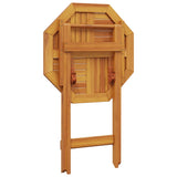 Folding Garden Table Ø60x75 cm Solid Wood Acacia - Extra Image