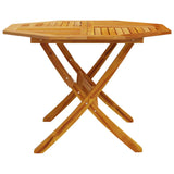 Folding Garden Table Ø110x75 cm Solid Wood Acacia - 45-Degree Angle