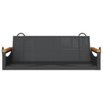 Swing Bench Black 109x62x40 cm Poly Rattan