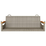 Swing Bench Grey 109x62x40 cm Poly Rattan