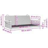 Swing Bench Grey 109x62x40 cm Poly Rattan