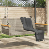 Swing Bench Grey 109x62x40 cm Poly Rattan
