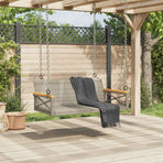 Swing Bench Grey 109x62x40 cm Poly Rattan