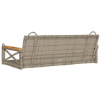 Swing Bench Grey 109x62x40 cm Poly Rattan