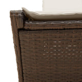 Double Sun Lounger with Cushions Brown Poly Rattan - Extra Image