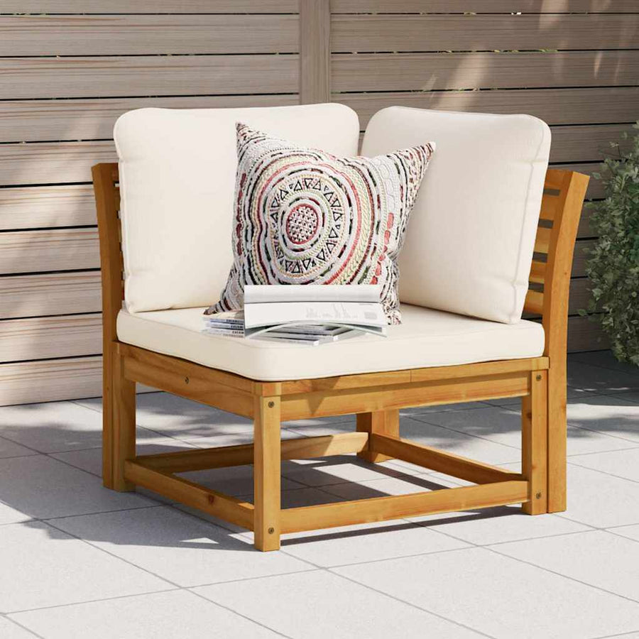Garden Sofa Corner with Cushions 73x73x65 cm Solid Wood Acacia