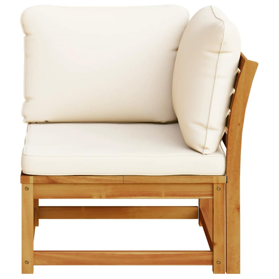 Garden Sofa Corner with Cushions 73x73x65 cm Solid Wood Acacia