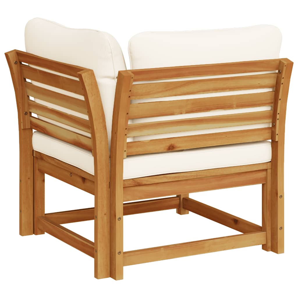 Garden Sofa Corner with Cushions 73x73x65 cm Solid Wood Acacia