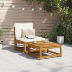 Garden Sofa with Cushions Solid Wood Acacia