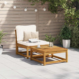 Garden Sofa with Cushions Solid Wood Acacia - Side View