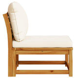 Garden Sofa with Cushions Solid Wood Acacia