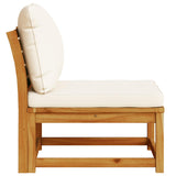 Garden Sofa with Cushions Solid Wood Acacia - 45-Degree Angle