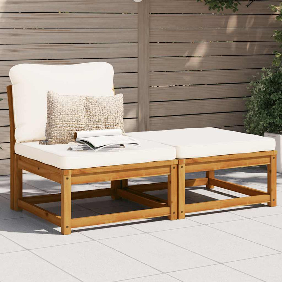 3 Piece Garden Lounge Set with Cushions Solid Wood Acacia