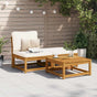 3 Piece Garden Lounge Set with Cushions Solid Wood Acacia