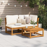 2 Piece Garden Lounge Set with Cushions Solid Wood Acacia - Side View