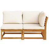 2 Piece Garden Lounge Set with Cushions Solid Wood Acacia - Top-Down View