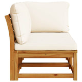 2 Piece Garden Lounge Set with Cushions Solid Wood Acacia - 45-Degree Angle