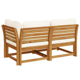 2 Piece Garden Lounge Set with Cushions Solid Wood Acacia