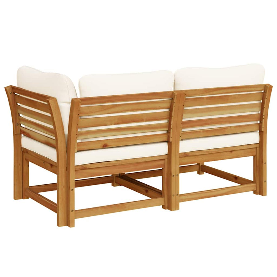 2 Piece Garden Lounge Set with Cushions Solid Wood Acacia