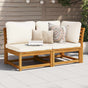 2 Piece Garden Lounge Set with Cushions Solid Wood Acacia