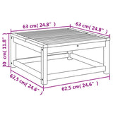 Garden Table 63x63x30 cm Solid Wood Acacia - Low Angle