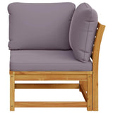 Garden Sofa Corner with Cushions 73x73x65 cm Solid Wood Acacia - Top-Down View