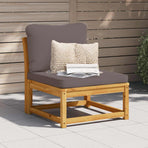 Garden Sofa with Cushions Solid Wood Acacia