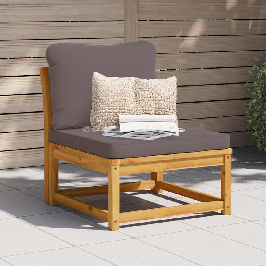 Garden Sofa with Cushions Solid Wood Acacia
