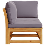 2 Piece Garden Lounge Set with Cushions Solid Wood Acacia