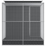 Aviary with Extension Silver 209x203x216 cm Steel