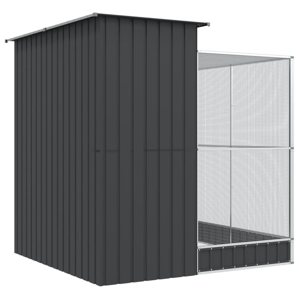 Aviary with Extension Silver 209x203x216 cm Steel